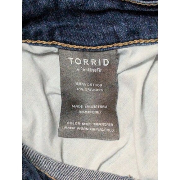 TORRID Mid-Rise Slim Boot Cut Jeans Vintage Stretch Medium Wash Size 24 XT - Picture 7 of 8